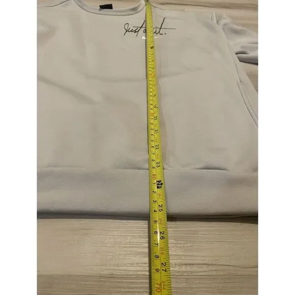 Nike Women's Tan Just Do It Pullover Sweatshirt With Kangaroo Pockets Medium - Picture 7 of 11